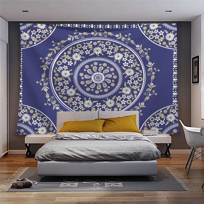 Bohemian wandtapijt mandala wanddecoratie strandmat handdoek polyestervezel mandala wandtapijt bedsprei woondecoratie