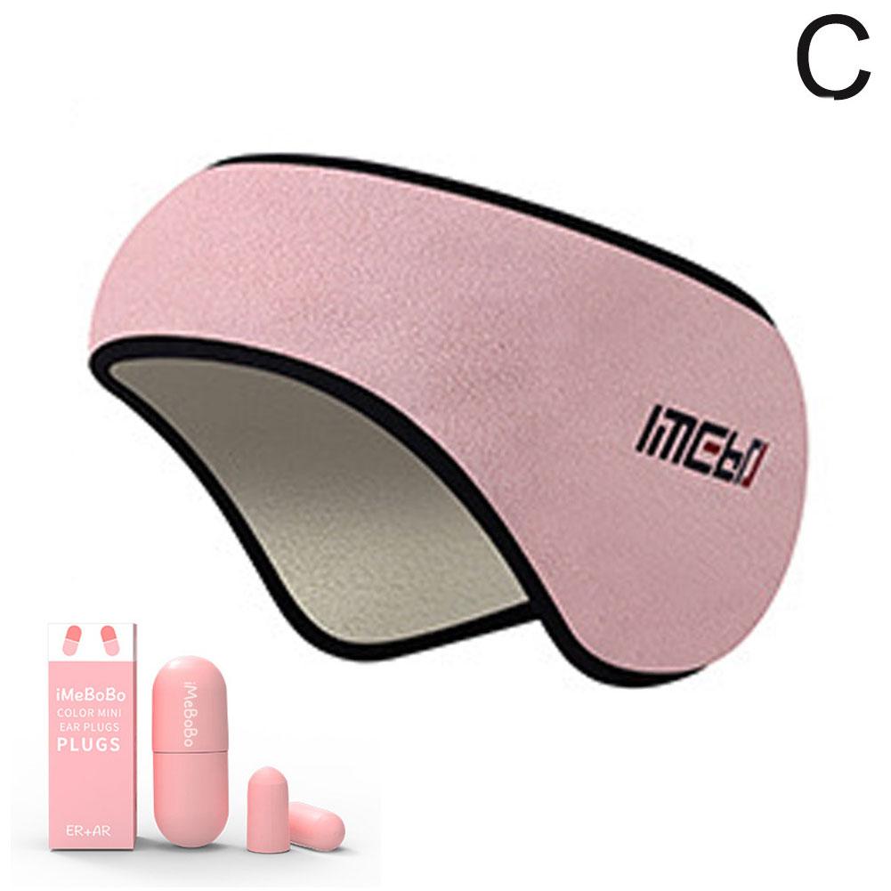 1 Set Geluiddichte Oorkappen Voor Slapende Unisex Oorwarmer Winter Hoofdband Ski Oor Muf Oordopjes Hoofdband Haarband Ogen Ban I7b2: Bruin