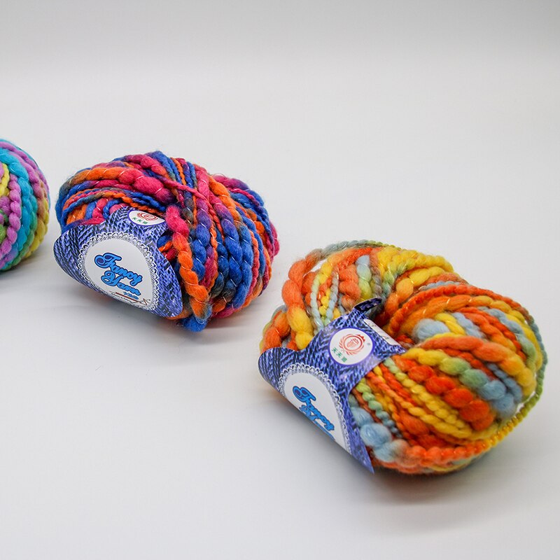 Holaroom 50G/Bal Segment Geverfd Wol Garen Fancy Garen Handwerk Hoed Sjaal Kleding Gebreide Haak Garen Diy Hand breien Draad