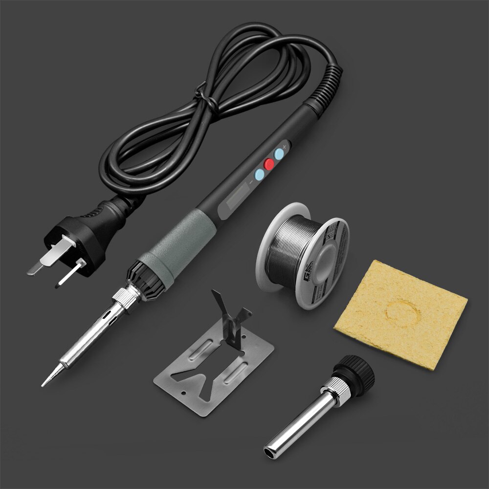 1 Set 60W Electric Soldering Iron LED Digital Display Adjustable Temperature Control Handle Pencil Welding Solder Station Kit: SET 2