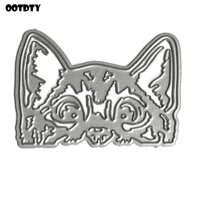 Lying Cat Metal Cutting Dies Stencil Scrapbooking DIY Album Stamp Paper Card Embossing Decor Craft Dies for: 30