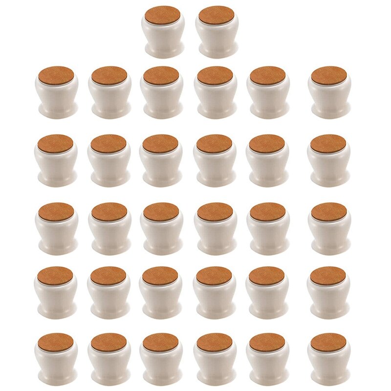 Protège-pieds De Chaise 25x25mm - Lot De 4 Pièces En Caoutchouc épais - Neuf