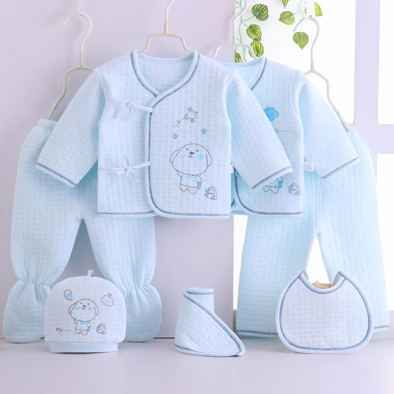 (7 Stks/set) pasgeboren Baby 0-3M Kleding Natuur $ Heathy Baby Jongen/Meisje Kleding 100% Katoen Cartoon Ondergoed, 207085