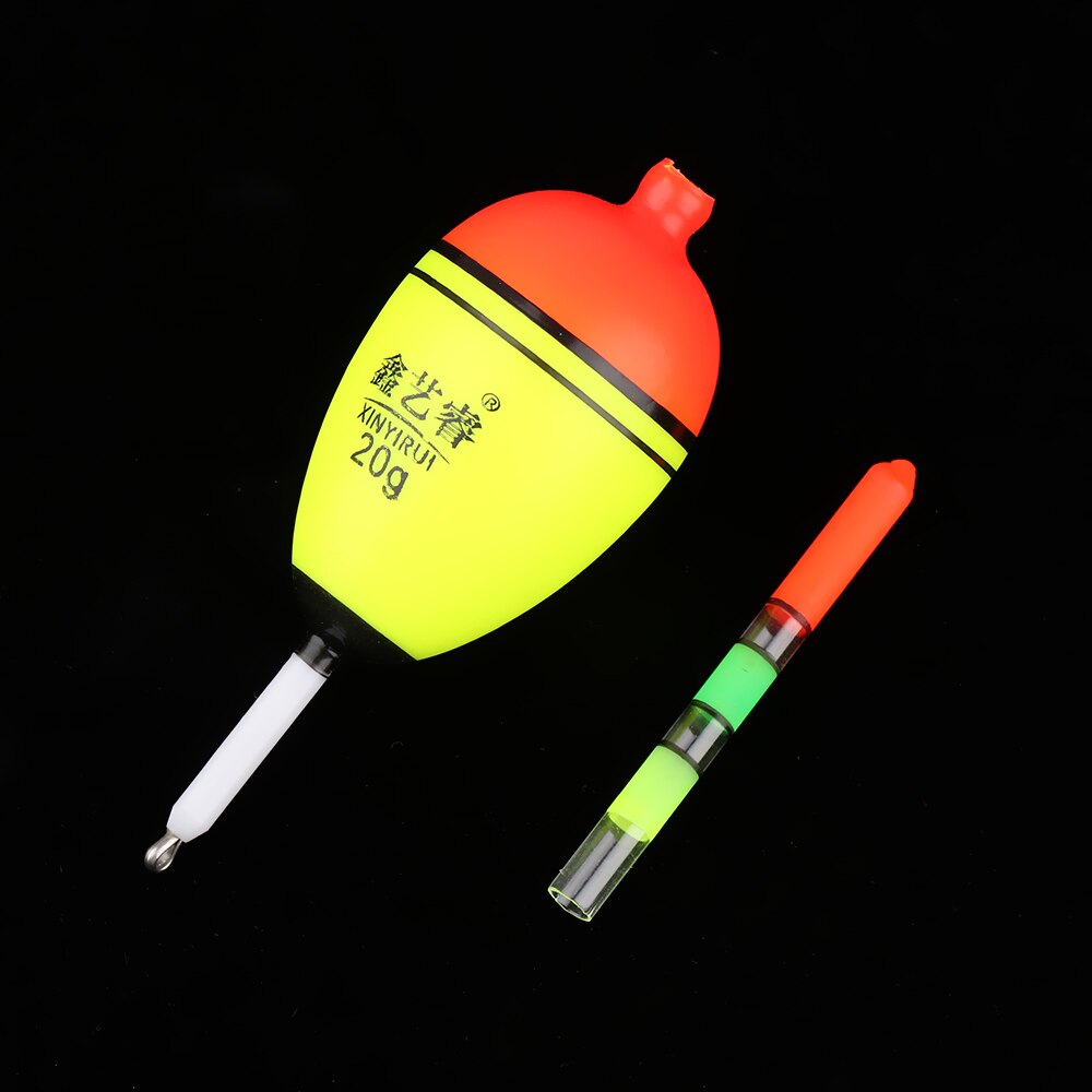 2Pcs Plastic Night Glowing Fishing Floats 5g EVA Float Fishing Bobber Luminous Floats Fishing Tools