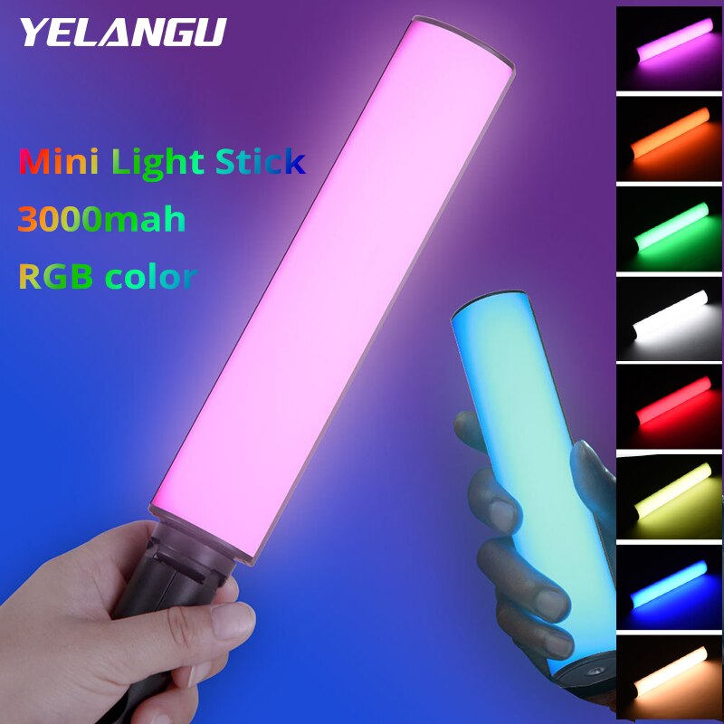 Handheld Light Tube Stick RGB LED Video Light for Photography with Tripod 3000mAh Rechargeable Mini Light Stick for Video Tiktok