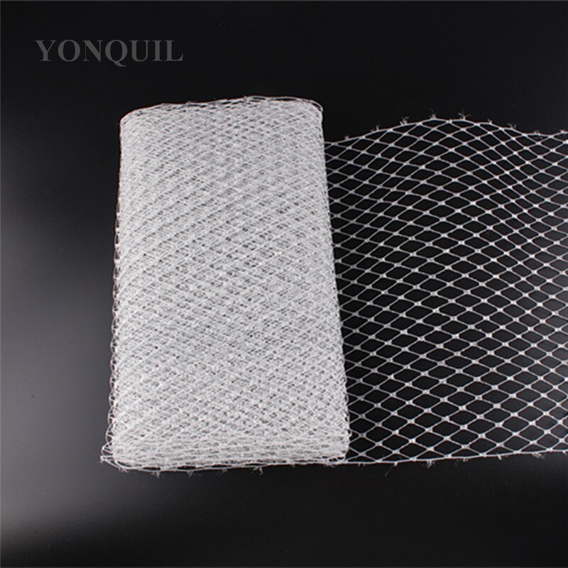 Velo de rejilla disponible en colores dorado y plateado, 9 "(23CM), red brillante para sombrero de boda, accesorios para el cabello DIY, 10 yardas/lote