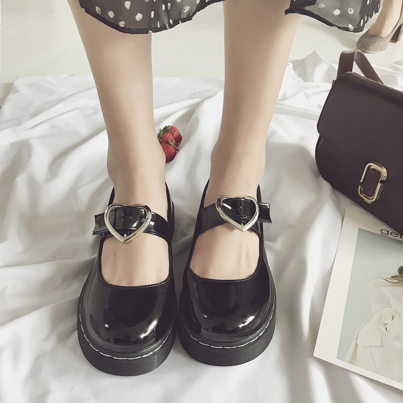 Japanse schattig meisje Harajuku stijl liefde kleine schoenen lente ondiepe mond student vrouwen schoenen