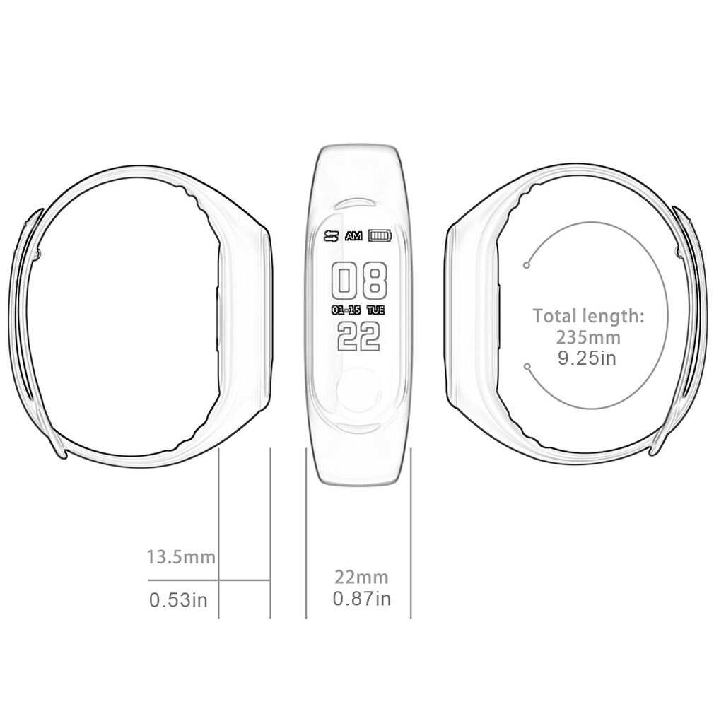 Waterproof Pedometer M3 Smart Bracelet Message Remind health Monitoring Sport Wrist Band Wristband Watches