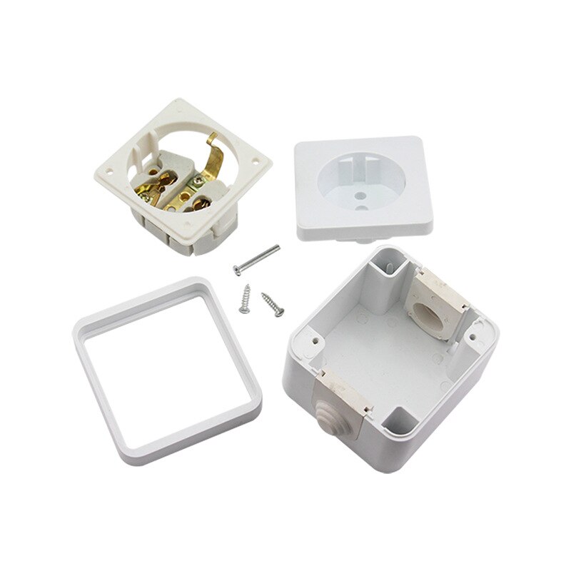 Stopcontacten Fabrikant Europese Standaard Stopcontact Glas Panel Stopcontact-Eu Muur-Outlet-Wit-Muur-Socket Huishoudelijke Tool