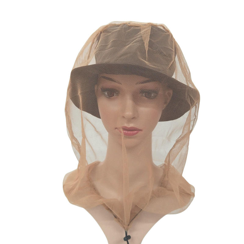 Anti mosquito bug abelha inseto malha chapéu cabeça rosto proteger net capa viagem acampamento protetor equipamentos de acampamento com 1 saco armazenamento