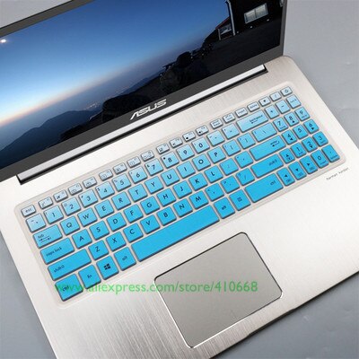 15.6 inch Laptop Keyboard Cover Skin For Asus VivoBook Pro 15 N580 N580G N580GD N580VD M580VD M580 NX580VD YX570ZD YX570ud YX570: Gradual blue