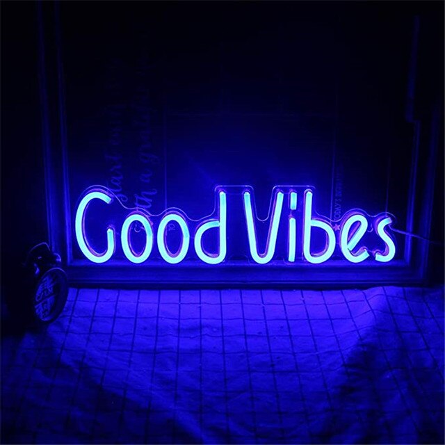 Usb Open Neon Sign Licht Led Neon Lampen Muur Opknoping Decor Romantische Sfeer Licht Voor Thuis Winkel Business Bar Club decoratieve: Blue Light Led