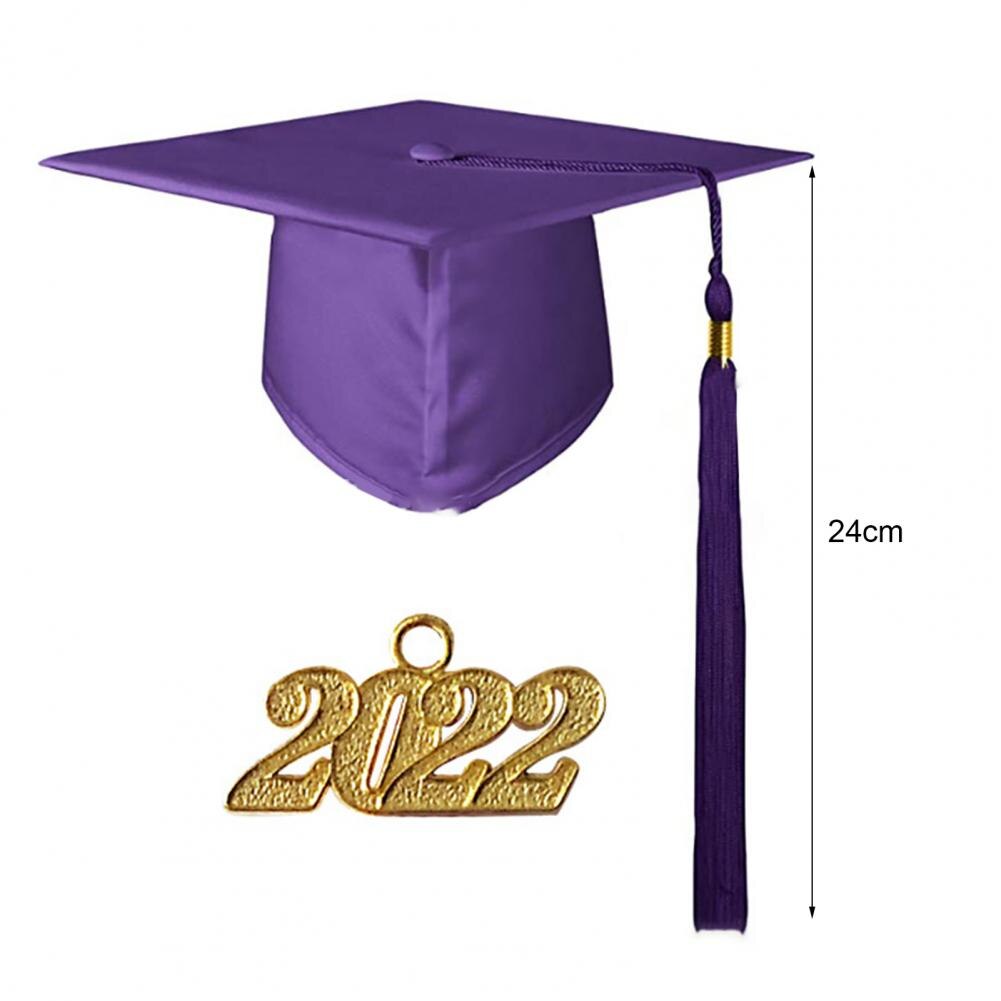 Memorable Adult Bachelor Graduation Cap With Tassels Fabric Coloful University Doctor Academic Graduation Hat for Student