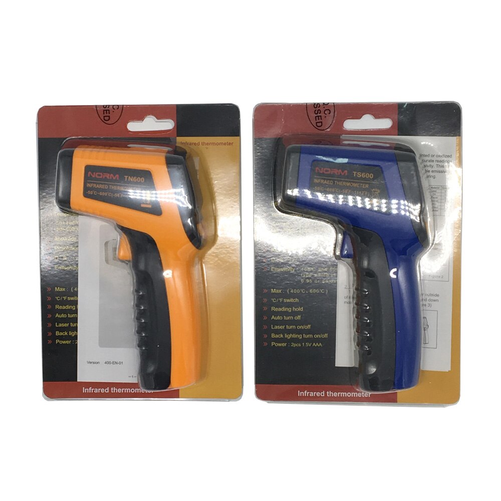 Thermomètre infrarouge IR sans Contact-50-400/600 degrés numérique C/F sélection thermomètre de température de Surface pyromètre imageur