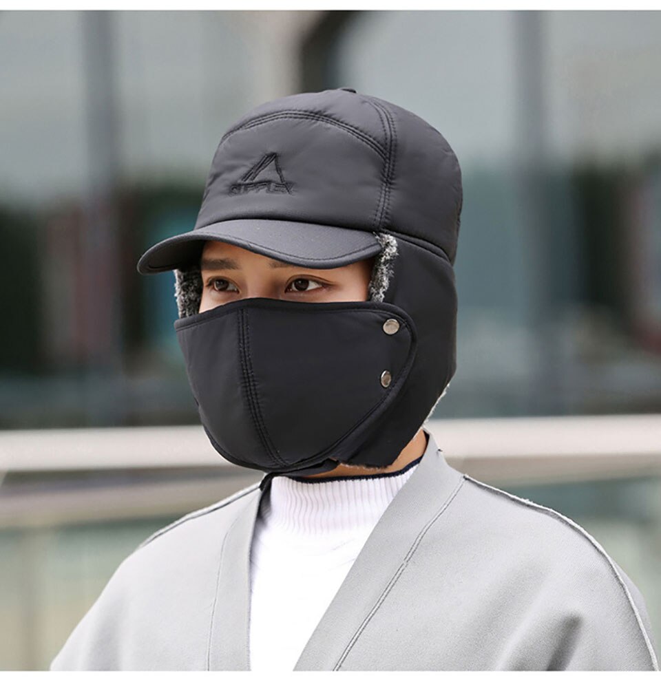 chodzić ryba czapka wędkarska zima ciepły mężczyźni Lei Feng czapka ochrona słuchu wiatroszczelna wodoodporna czapka narciarska aksamitna gruby odkryty kapelusz wędkarski