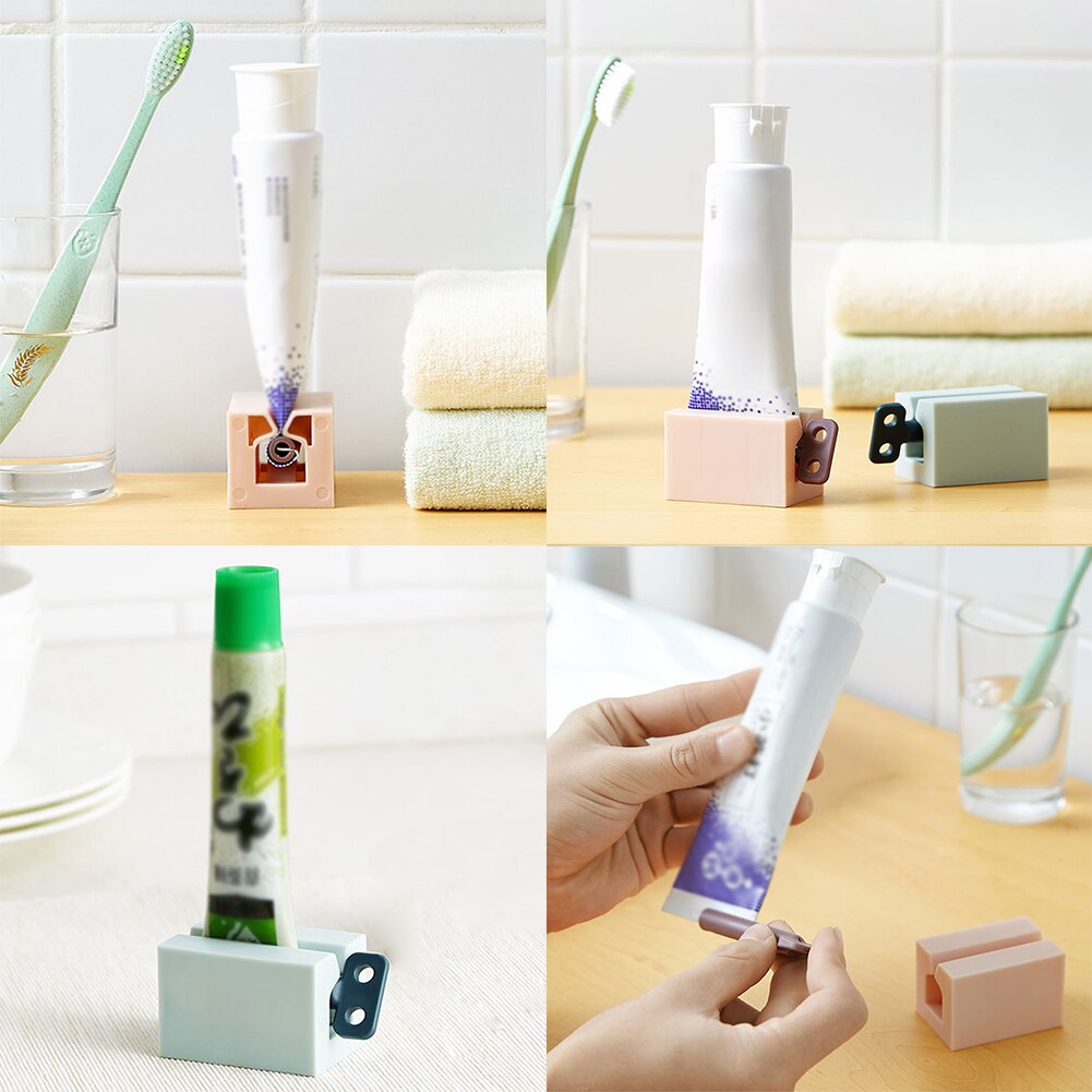 Toothpaste Tube Squeezer Easy Dispenser Rolling Holder ABS Squeezing Tools Facial Cleanser Cosmetic Paint Squeezer Tube Wringer