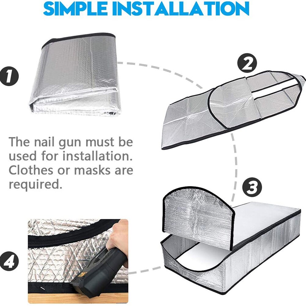 Attic Stairs Insulation Cover Kit Zipper Closure Waterproof Ladder With Installation Tool Class A Home 224 Staples Dustproof