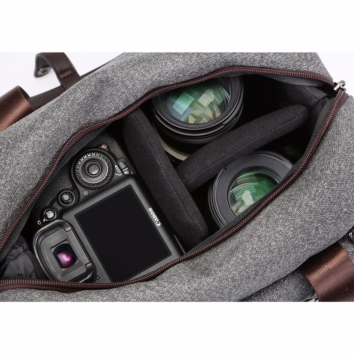 K & f koncept enkelt skulder kamerataske vandtæt stødsikker rejse fototasker fritidspakke til canon nikon dslr kamera