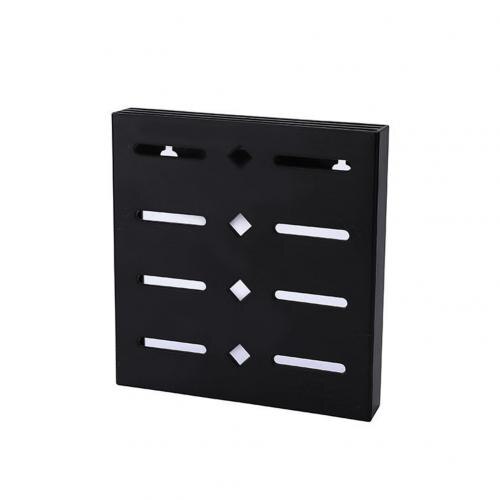 Wall-Mounted Adhesive Drain Kitchen Knife Storage Container Cutlery Organizer Kitchen Knives Holder Utensils Organizer: black