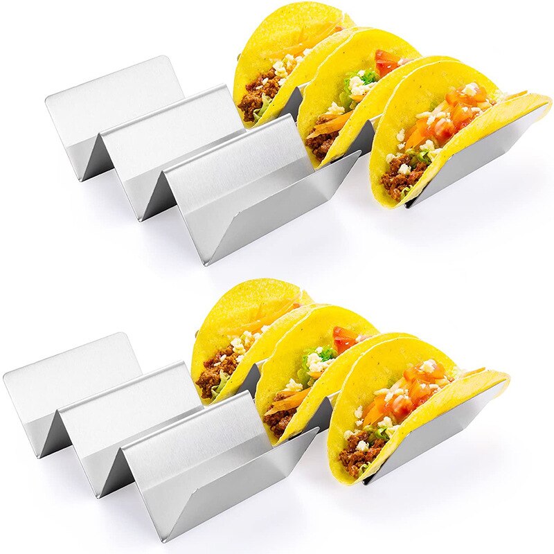 Estante de acero inoxidable para tortillas, soporte de Pie Taco para tortillas, herramientas de cocina,