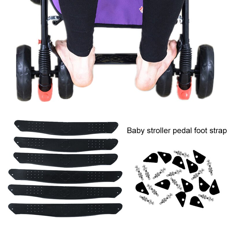 Pedal Foot Rest Pram Baby Footrest Stroller Footboard Anti-Skid Black Premium Plastic Baby Buggy