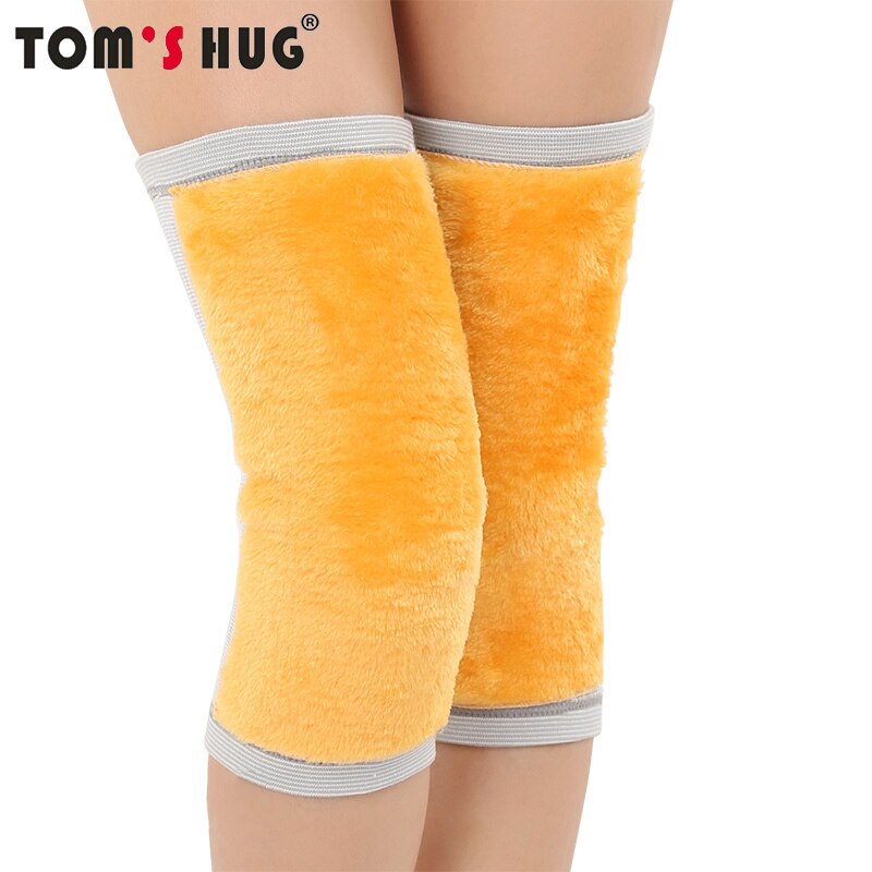 Rodillera de terciopelo dorado con soporte para la rodilla de Tom's Hug, 1 Uds. Plus, rodillera cálida de terciopelo, rodillera elástica para gimnasio, rodillera deportiva