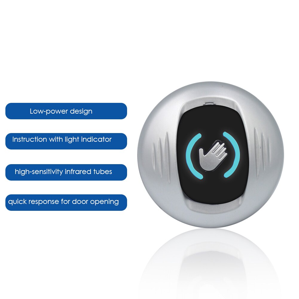 12V-36V Circular Touchless Door Release Switch IR Contactless Infrared No Touch Exit Button Access Control Automatic Door Button