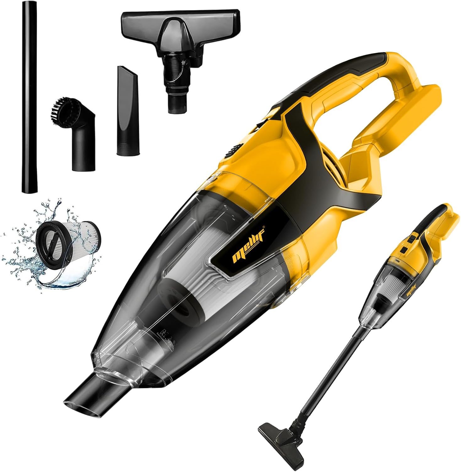 Draadloze stofzuiger compatibel met Dewalt 18V 20V batterij (alleen gereedschap) Handstofzuiger voor hardhouten vloertapijt Dierenhaar Auto