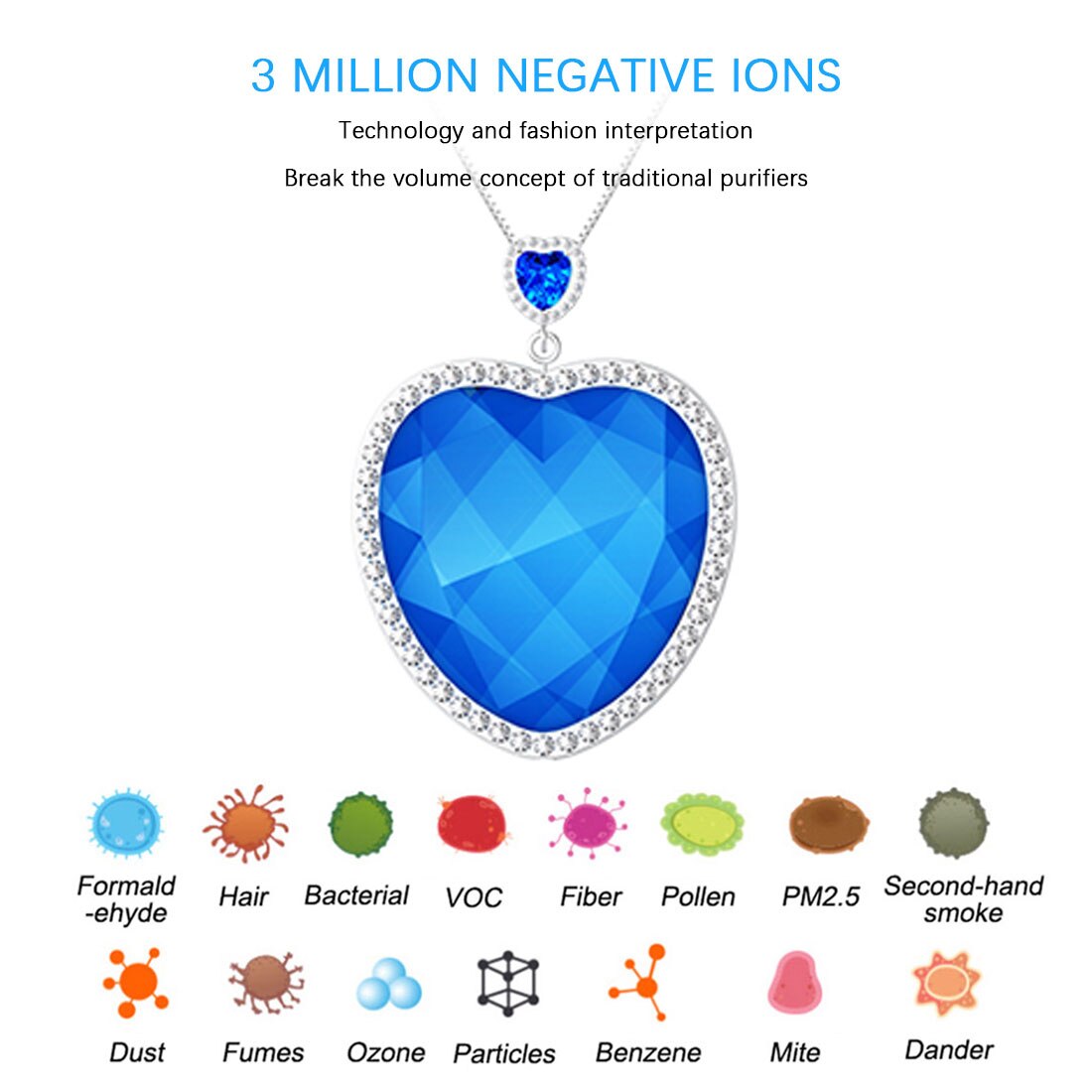 Vehicle Air Purifier Mini Auto Car Fresh Air anion Ionic Purifier 12V Air freshener Oxygen Bar Ozone Ionizer Cleaner Car Air Pur: BLUE D with box