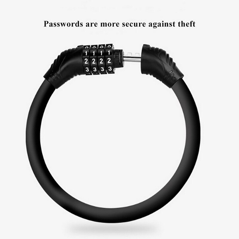 Bicycle Four-digit Password Lock Anti-theft Lock Mountain Bike Lock Dead Fly Bicycle Equipment Electric Motorcycle