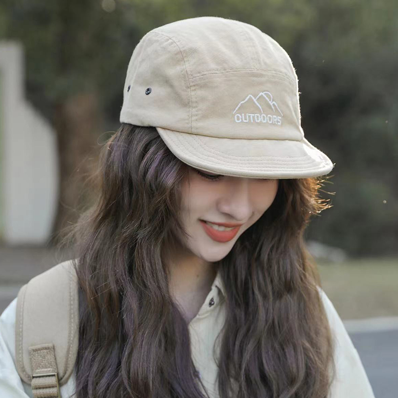 Casquette de Baseball Japonaise à Bord Court pour Homme et Femme, Visières Brodées en Coton Doux, Casquette à Visière pour Protection Solaire, Style Coréen, pour l'Extérieur