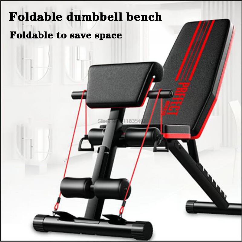 multifunctional folding dumbbell bench, adjustable abdominal muscles, supine board, bench press, fitness chair