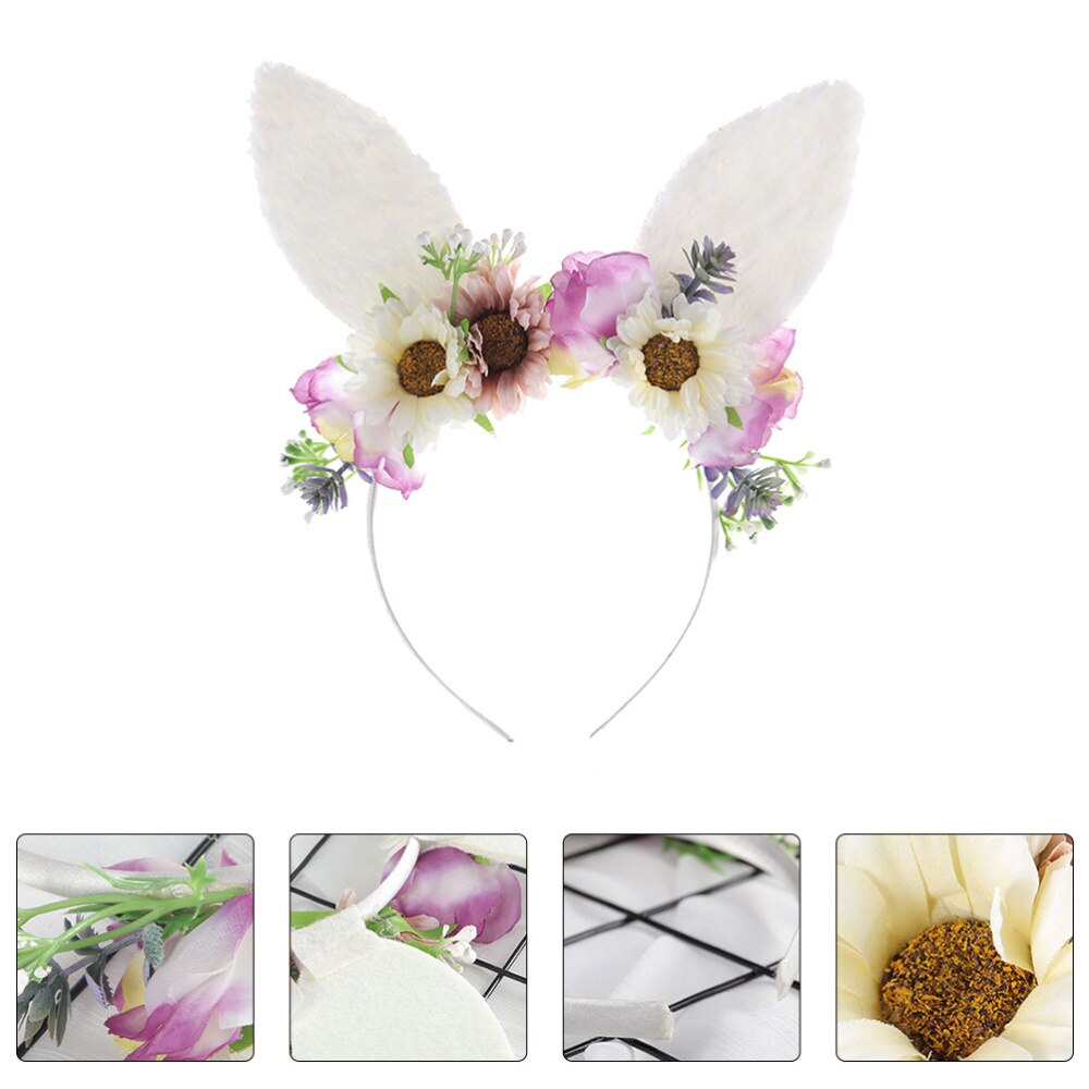 Bandeau en forme de cerceau pour cheveux, 1 pièce, décoration de pâques, Adorable, oreilles de lapin: Default Title