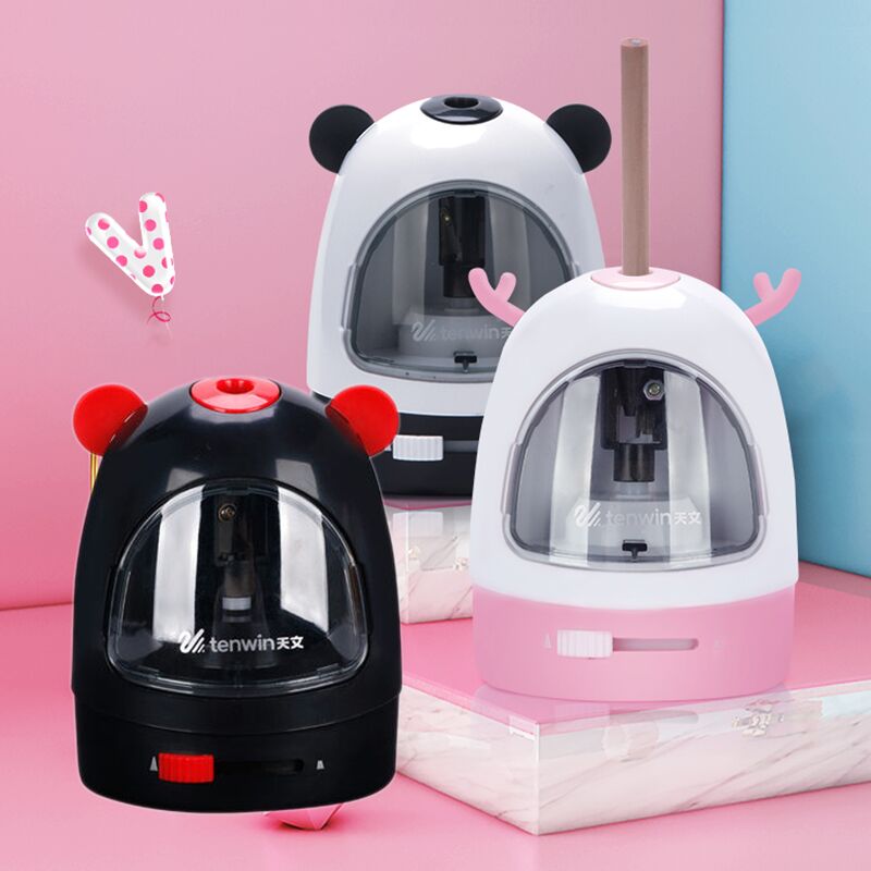 Tenwin-sacapuntas eléctrico multifunción, sacapuntas automático, sacapuntas de dibujos animados, papelería, suministros escolares