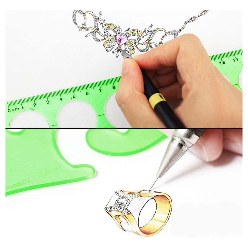 10 Pcs Measuring Plastic Templates Circle Template Geometric Drawing Templates Building Jewelry Formwork Rulers