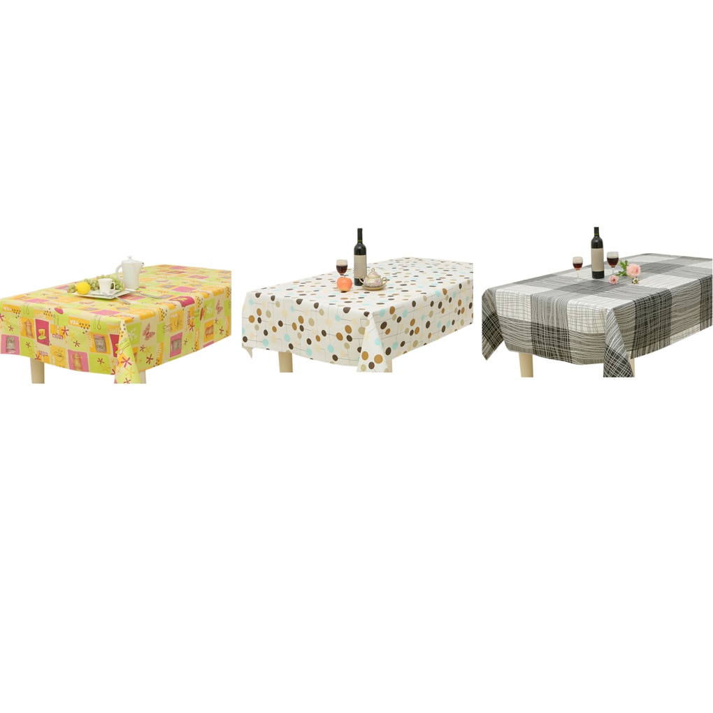 Mantel con de mariposa/cuadros, resistente al aceite, impermeable, antisuciedad, mantel de mesa rectangular de PVC para hogar