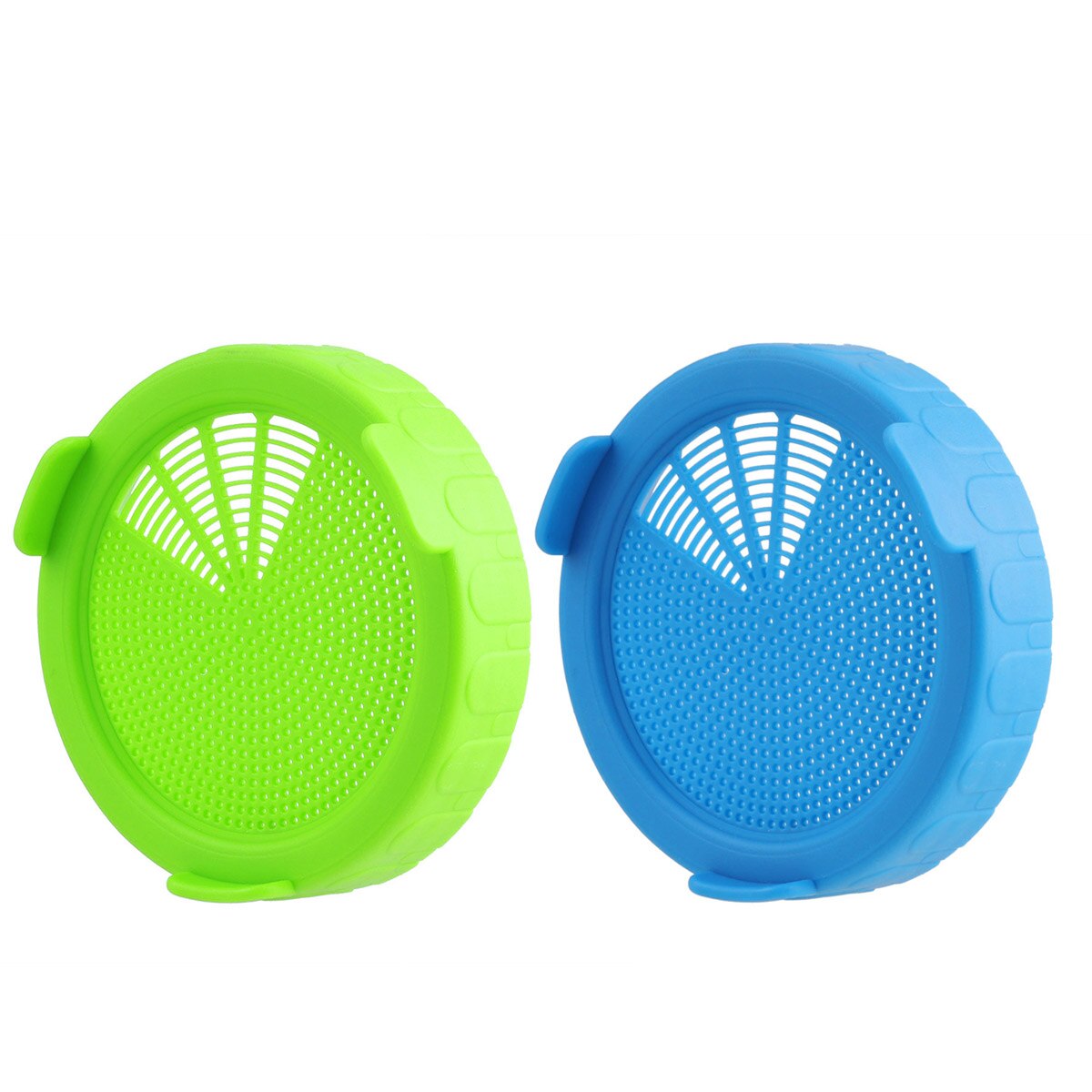 2pcs Sprouting Lids Wide Mouth Mason Jar Screen Sprouting Strainer Lid Kit for Growing Bean Broccoli Alfalfa Salad Sprouts: Green Blue