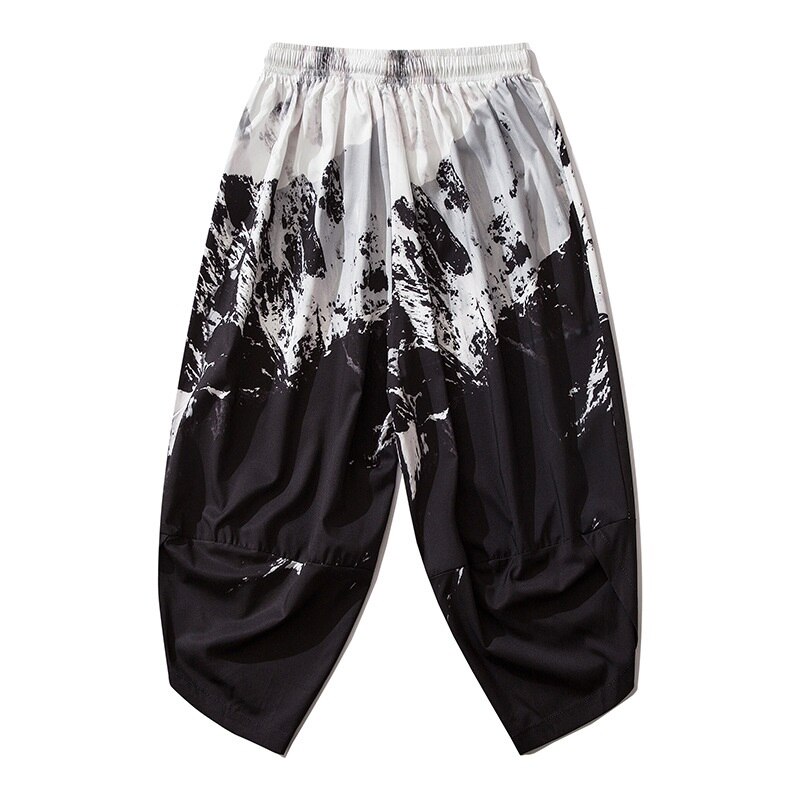 Japanese Style Kimono Pants Set Men Cosplay Traditional Samurai Thai Harem Pants Harajuku Streetwear Vintage Men's Trousers 2062