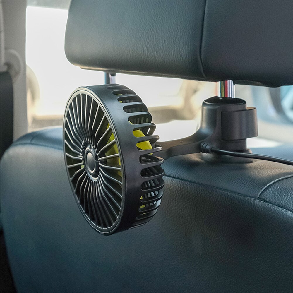 Hoofdsteun 360 Graden Alle-Ronde Verstelbare Car Auto Air Cooling Dual Head Fan W/5 Blades Auto auto Cooler Ventilator Auto Fan