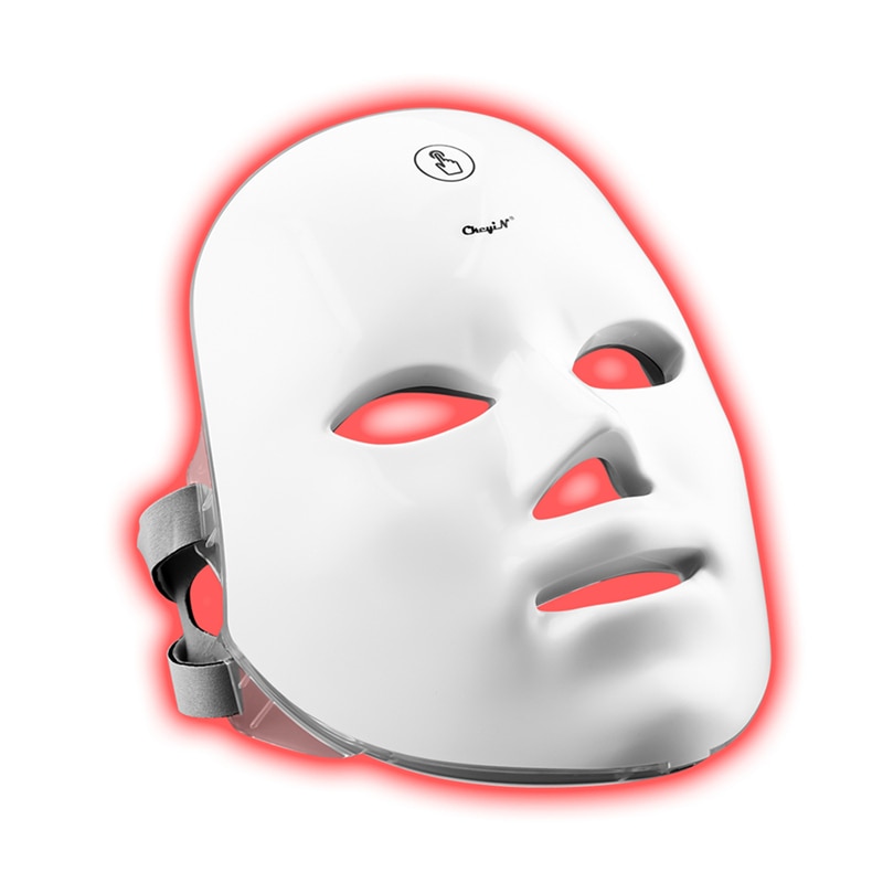CkeyiN LED Face Mask 7 Color Light Therapy Rechargebale Facial Skin Care LED Mask Skin Rejuvenation Tightening Wrinkles Toning50
