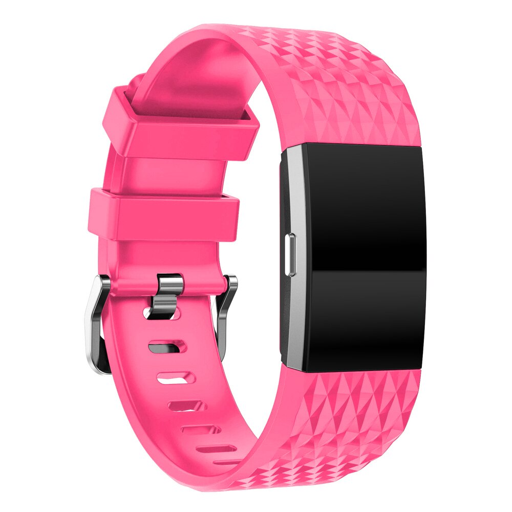 Youth 3D Texture Silicone Strap for Fitbit Charge 2 Smart Watch Strap Buckle Watchband Wrist Band Bracelet Clock Accessorie TSFH: 10