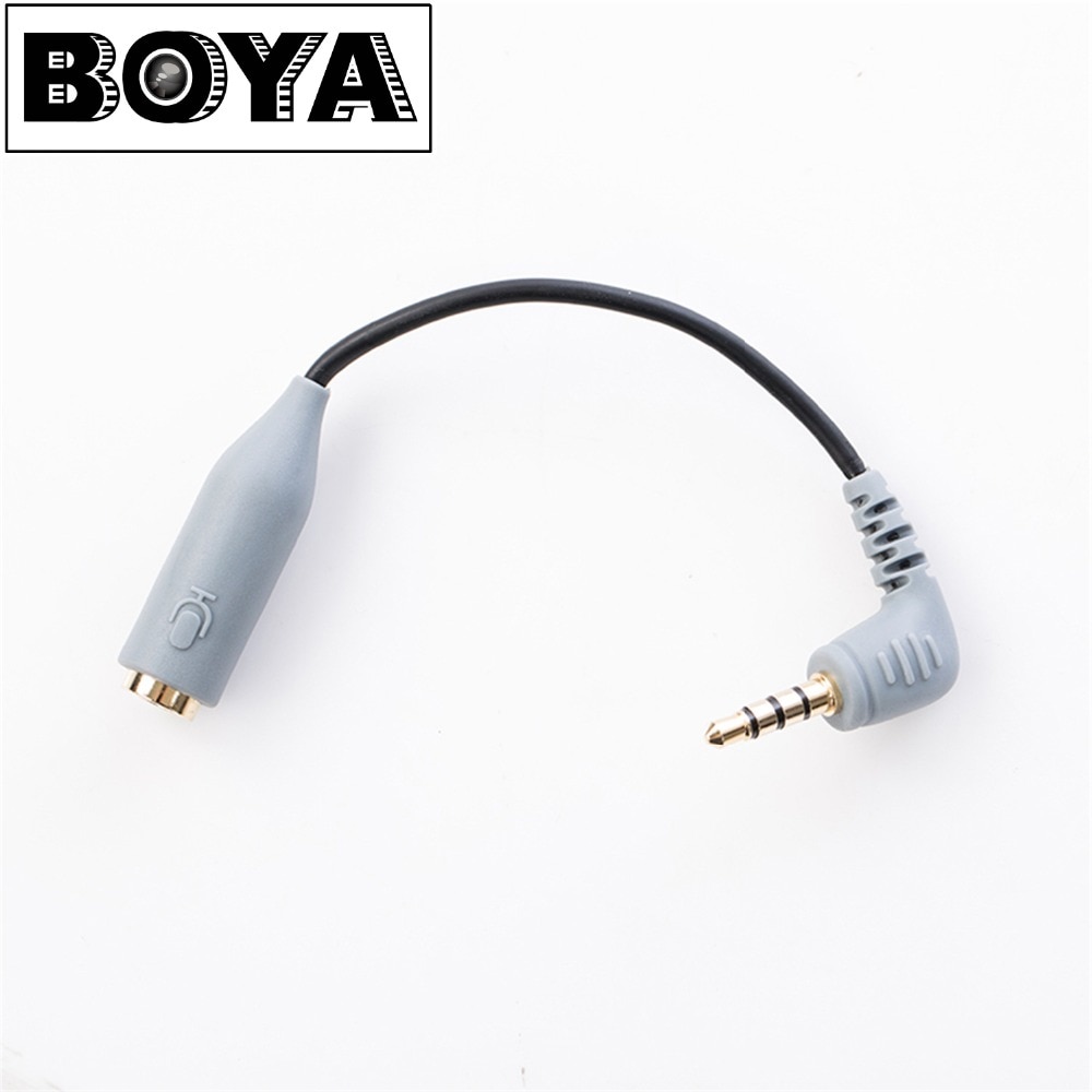 Boya BY-CIP2 3.5Mm Tot Trrs Trs Microfoon Kabel Adapter Voor Ipad Ipod Touch Iphone BY-WM8 BY-WM6 BY-WM5 Microfoon Accessoires