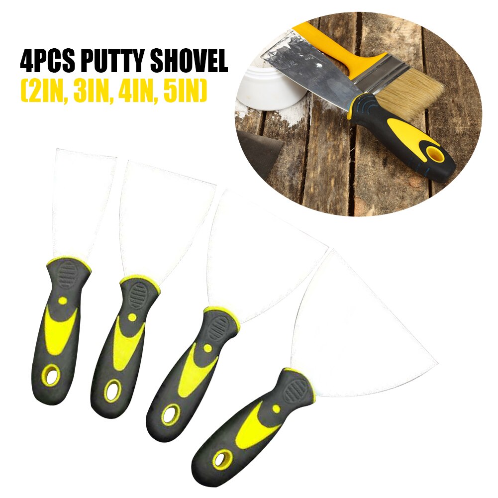4 Stks/set Reiniging Stopverf Schop Bouw Gereedschap Metalen Schraper Diy Spackle Decals Verdikte Gipsplaten Afwerking Gips Schrapen