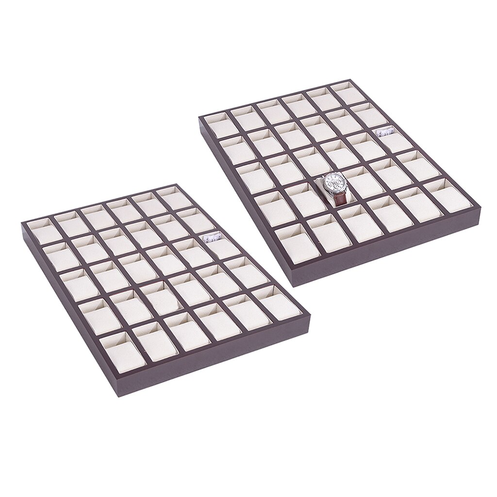 Natuurlijke Hout Polshorloge Box Tray Sieraden Winkel Display Opslag Houder Organizer