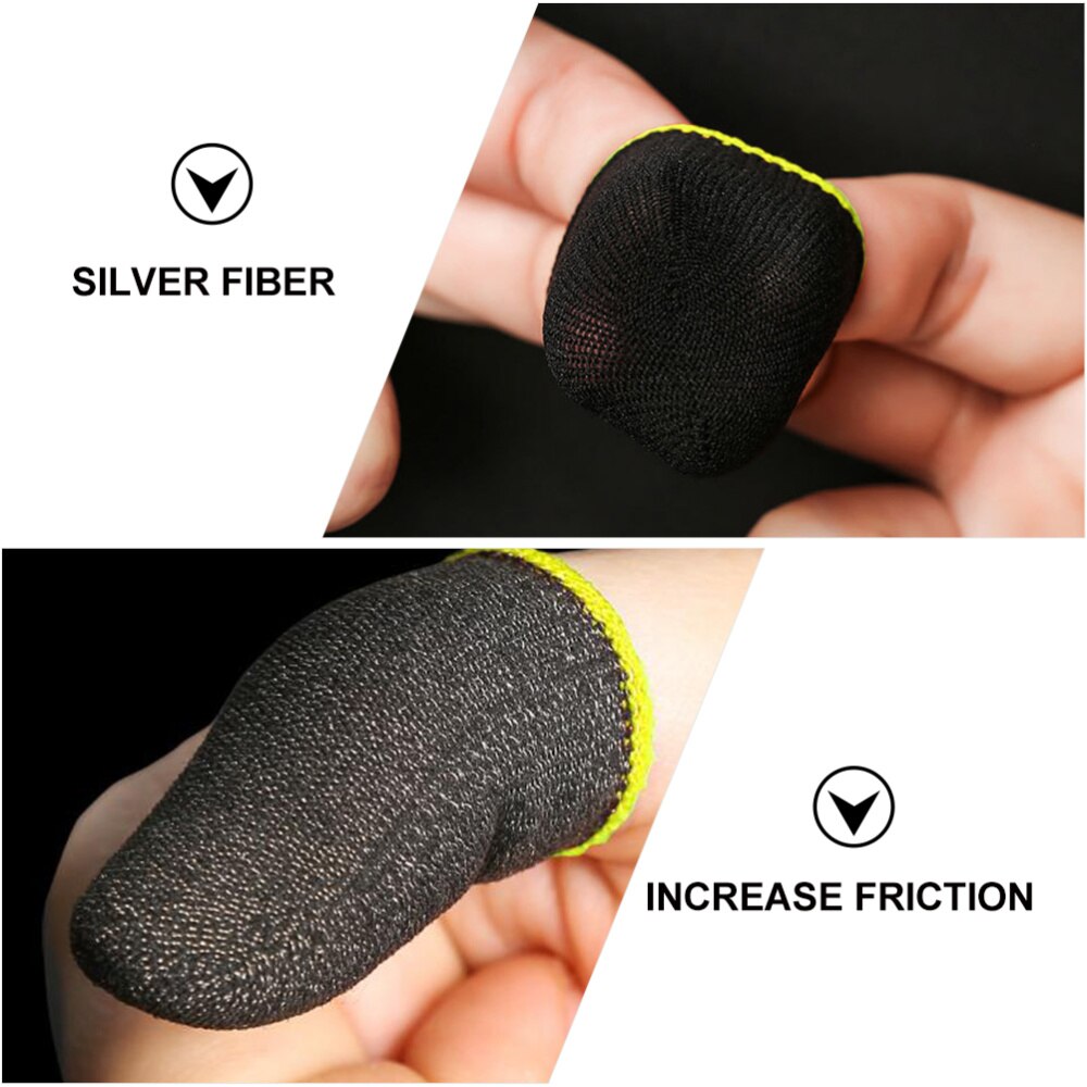 10Pcs Mobile Touchscreen Game Controller Finger Sleeves Anti-sweat Supply