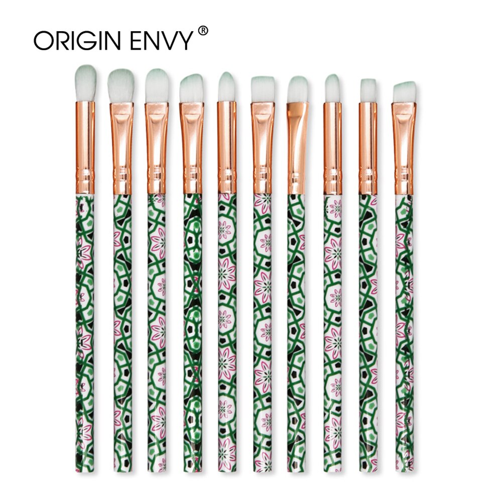 ORIGIN ENVY 10 Pcs makeup brush Set tools Powder Foundation Eyeshadow Lip Eyeliner Blush Marble Face Makeup Brushes: 10pcs-9