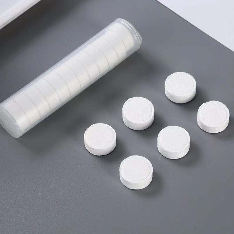 Portable Compressed Washcloth Disposable Compressed Towel Travel Tube Loaded Candy Particles Towels Bathroom Hand Towel