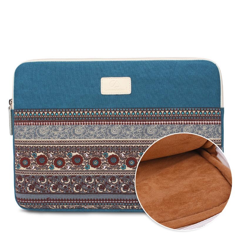 Women laptop Bag Briefcase notebook case Computer Pocket 11"13"14"15"for Macbook Pro Air Notebook Bag Pouch Women Men sleeve: blue 14inch h