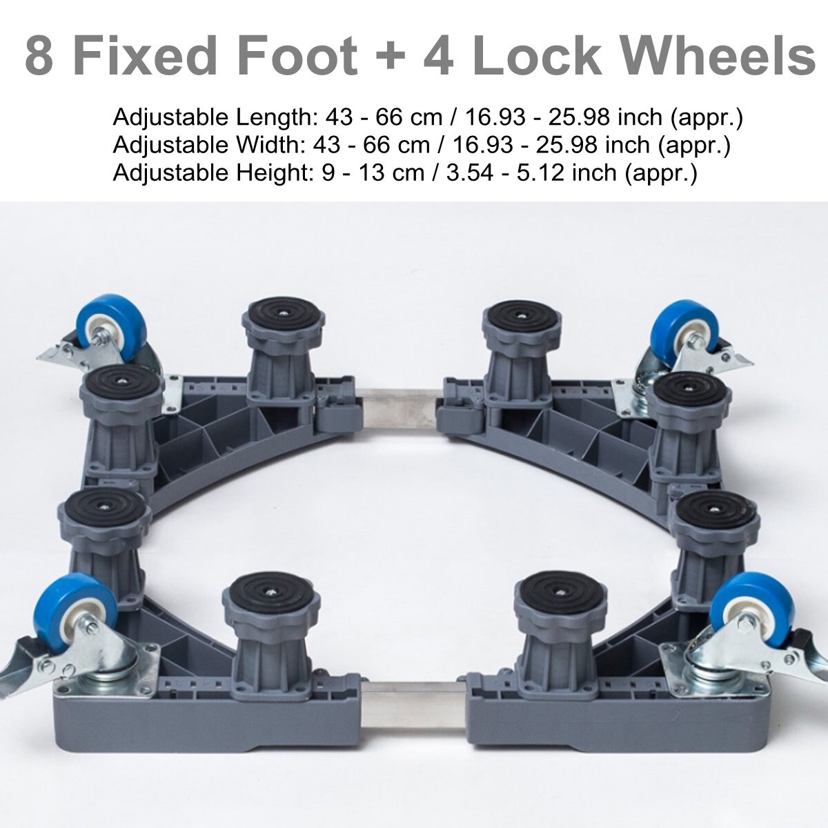 4 Pattern Washing Machine Floor Stand Adjustable Movable Base Holder for Refrigerator Fridge Universal Machine Carriage Mount: 2