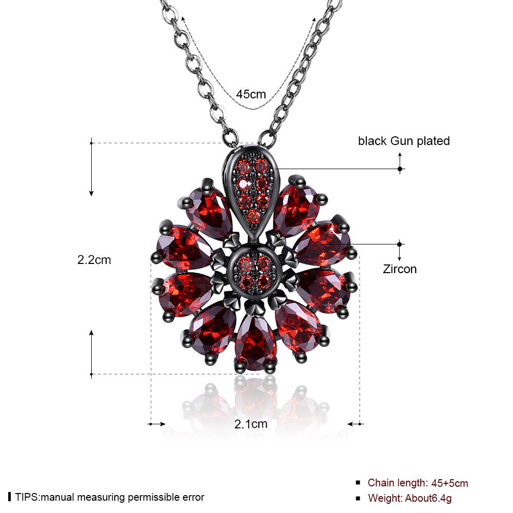 Coolkala Black-plated gun necklace ins accessories women's pendant: Lkn18krgpn990-d